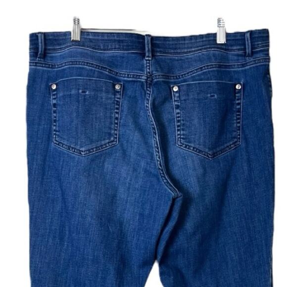 J.Jill Jeans Authentic Fit Slim Ankle Mid Rise Dark Wash Women’s Plus Size 14 - Picture 6 of 10